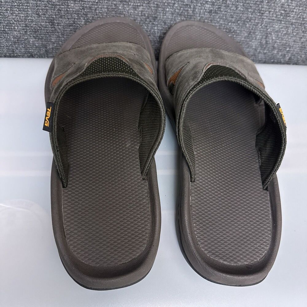 Teva Katavi Slide Mens Sandals Brown Suede 1019195 Size 12 Outdoor Sport Casual - Picture 5 of 8